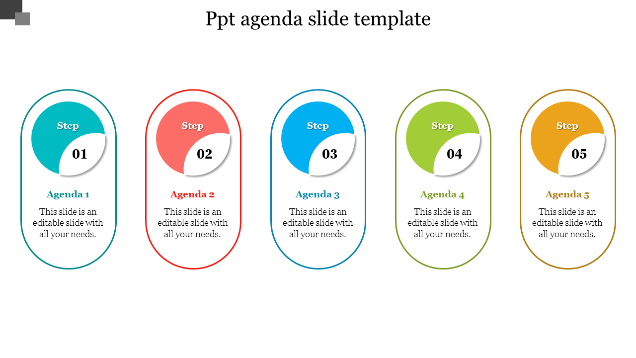 Delightful PPT agenda slide template presentation